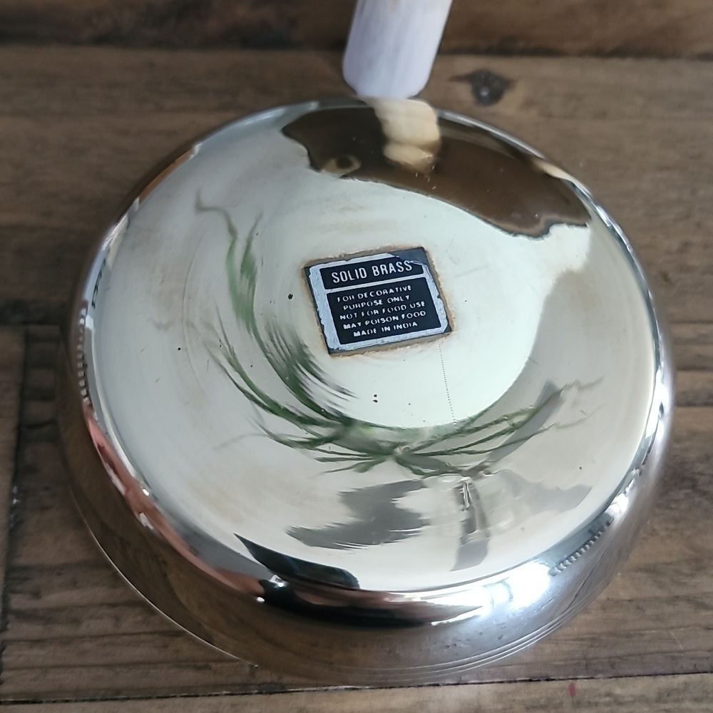 Vintage Solid Brass Gold MCM Floral Jewelry Box - Picture 5 of 7
